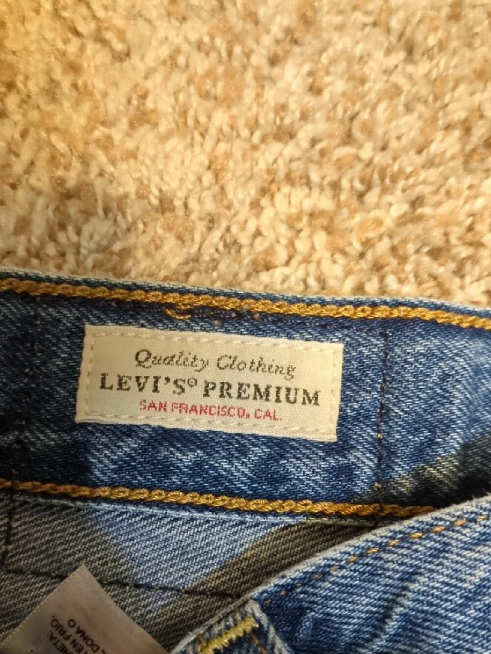 Levi's Ribcage Distressed Denim Shorts - Blue